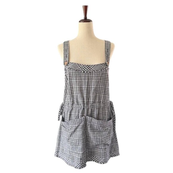 Free People Chrissie Mini Skirtall Dress in Black/White Gingham Medium NWOT - Picture 4 of 16